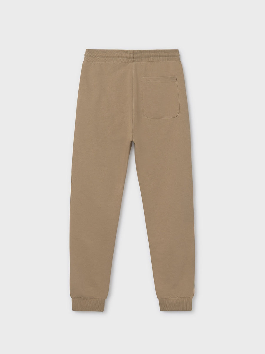 Calça felpa básica punhos Camel (Castanho Claro)  para Menino - Mayoral