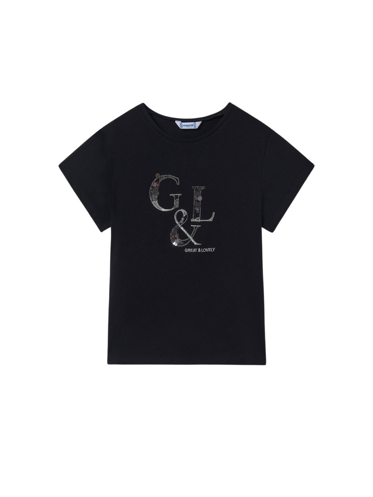 Camiseta básica Preto (Preto)  para Menina - Mayoral