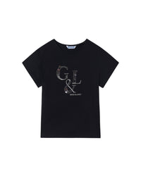 Camiseta básica Preto (Preto)  para Menina - Mayoral