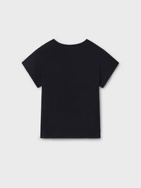 Camiseta básica Preto (Preto)  para Menina - Mayoral
