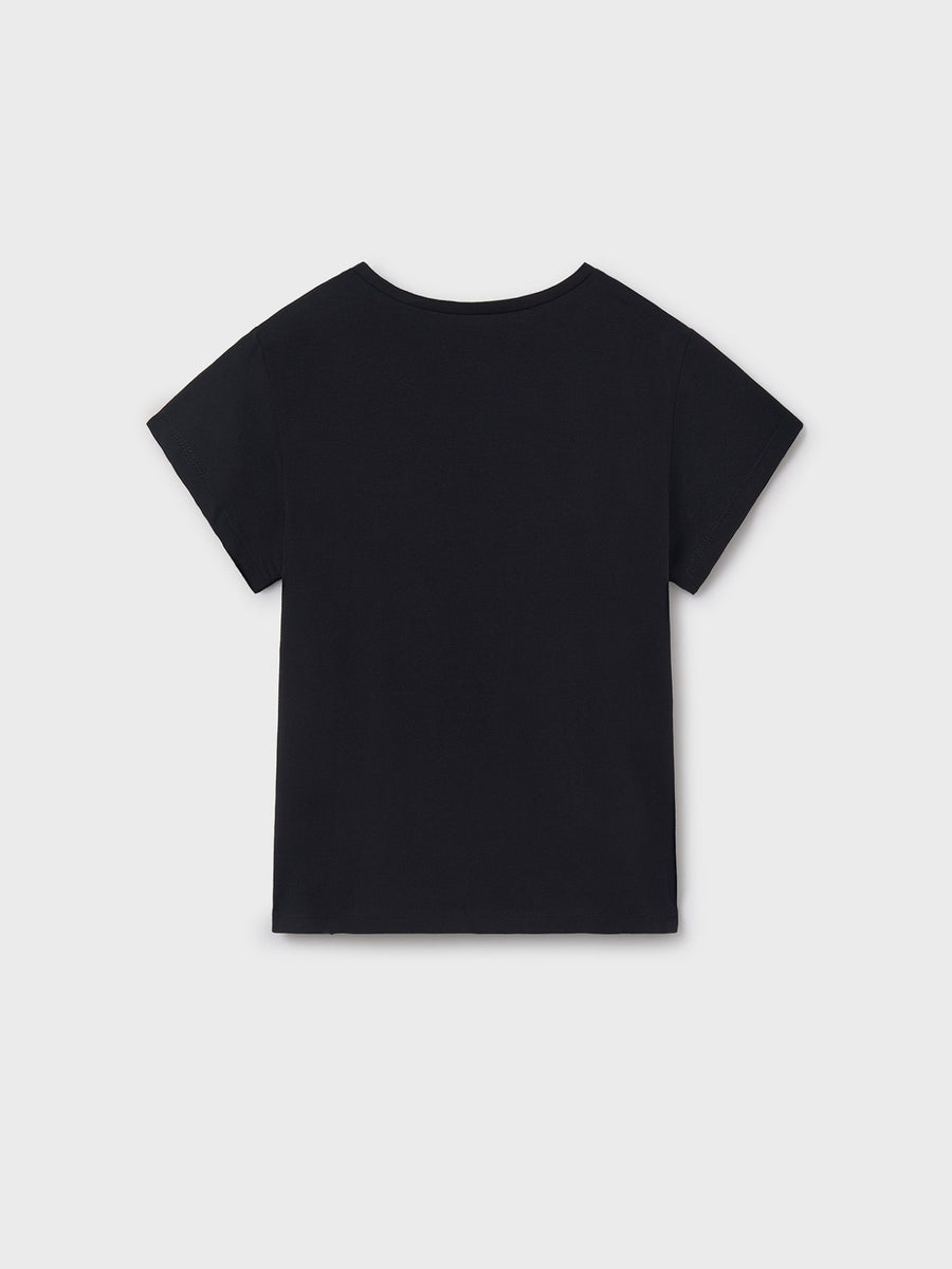 Camiseta básica Preto (Preto)  para Menina - Mayoral