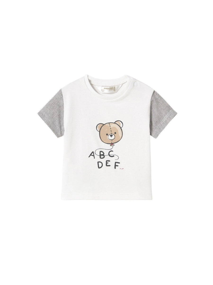 Camiseta manga curta Bco-cast. (Castanho Claro)  para Bebé Menino - Mayoral