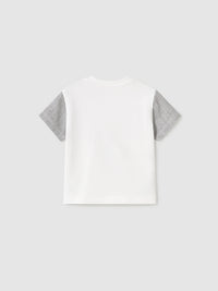 Camiseta manga curta Bco-cast. (Castanho Claro)  para Bebé Menino - Mayoral