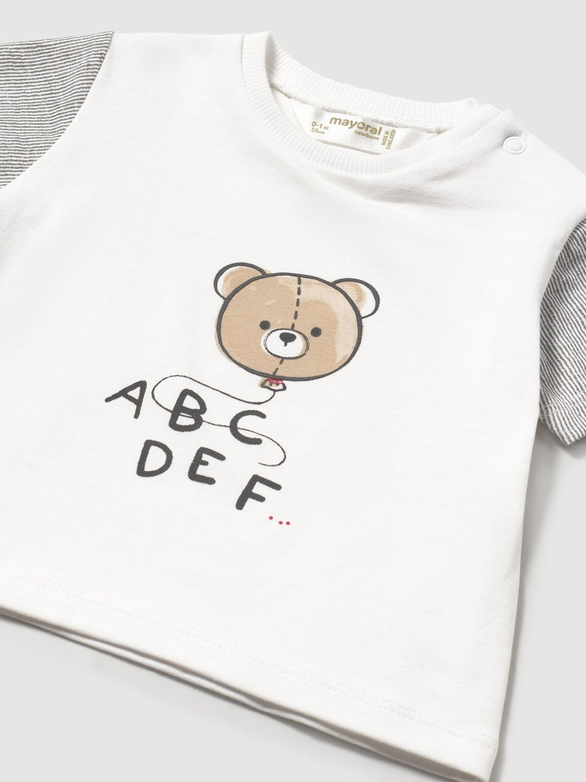 Camiseta manga curta Bco-cast. (Castanho Claro)  para Bebé Menino - Mayoral