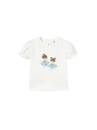 T´shirt vestir Crú-céu (Celeste)  para Bebé Menina - Mayoral