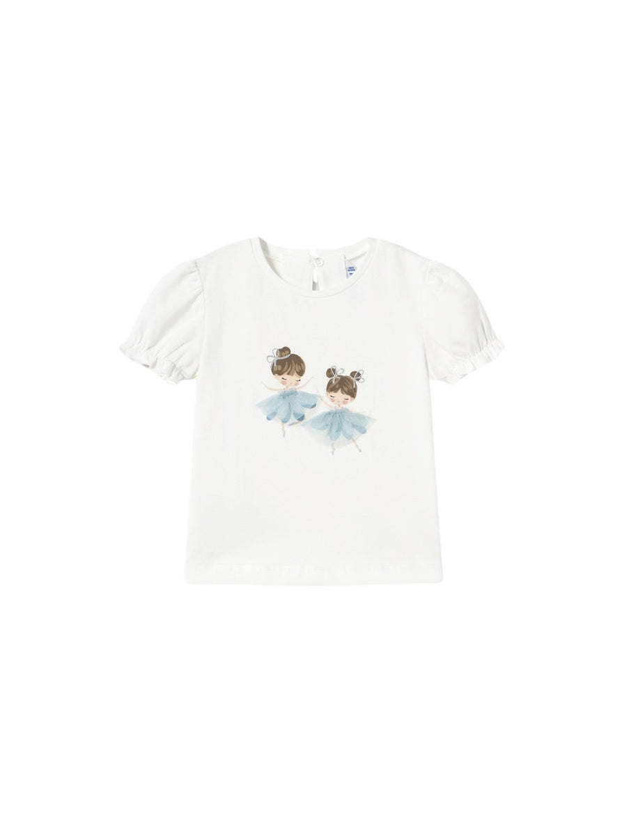 T´shirt vestir Crú-céu (Celeste)  para Bebé Menina - Mayoral