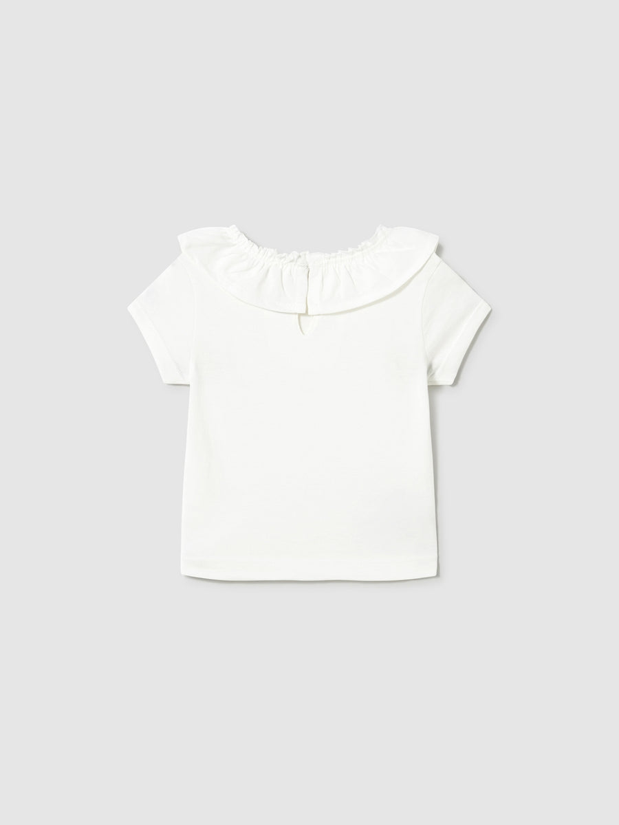Blusa folho Crú (Creme / Pérola)  para Bebé Menina - Mayoral
