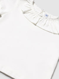 Blusa folho Crú (Creme / Pérola)  para Bebé Menina - Mayoral
