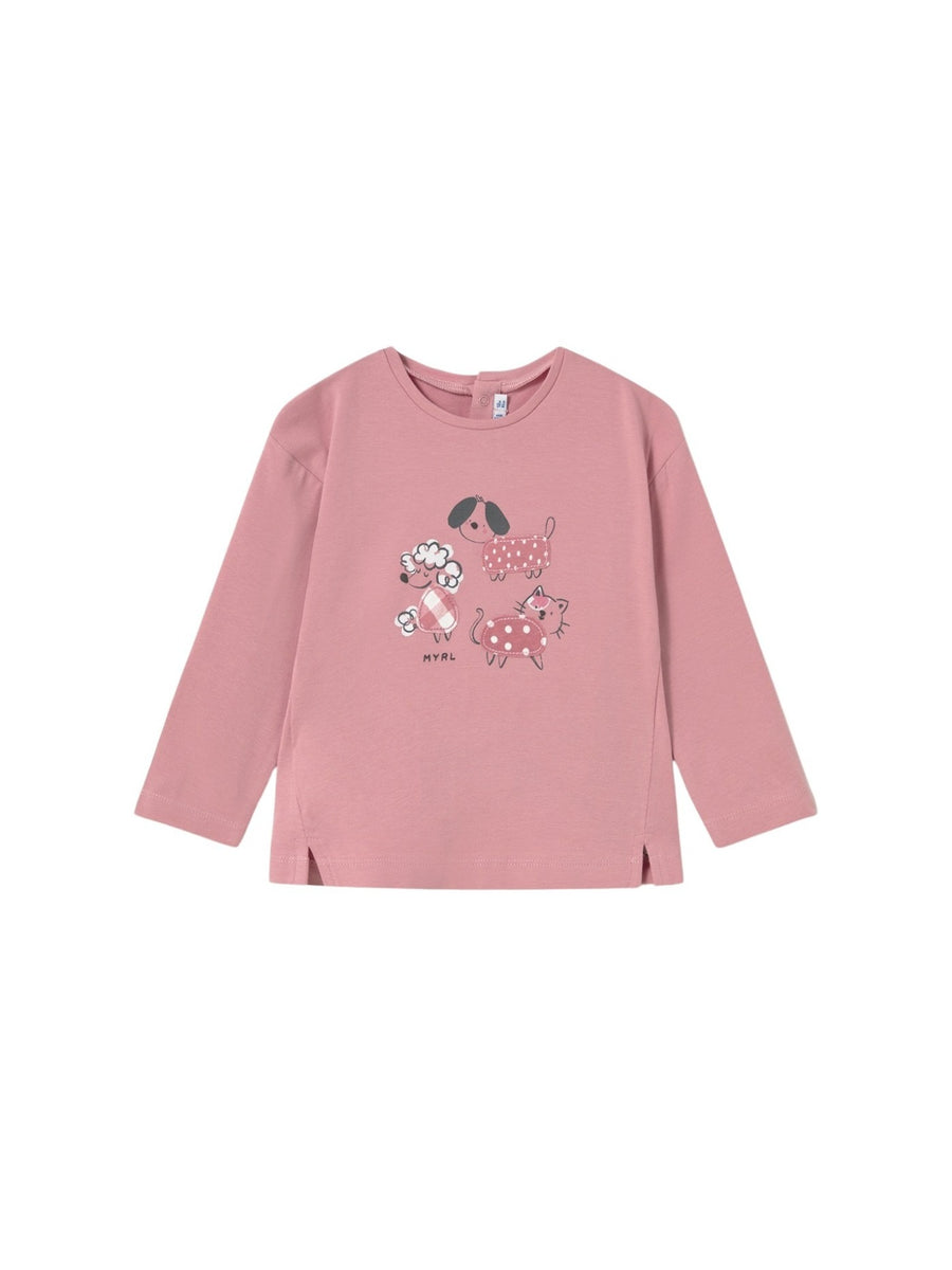 Camisola Rosado (Rosa Velho)  para Bebé Menina - Mayoral