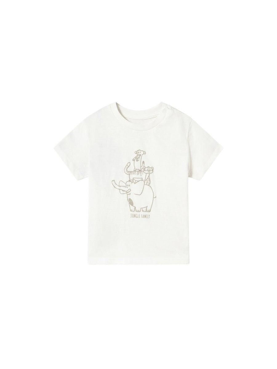 T´shirt jungle Nata (Creme / Pérola)  para Bebé Menino - Mayoral
