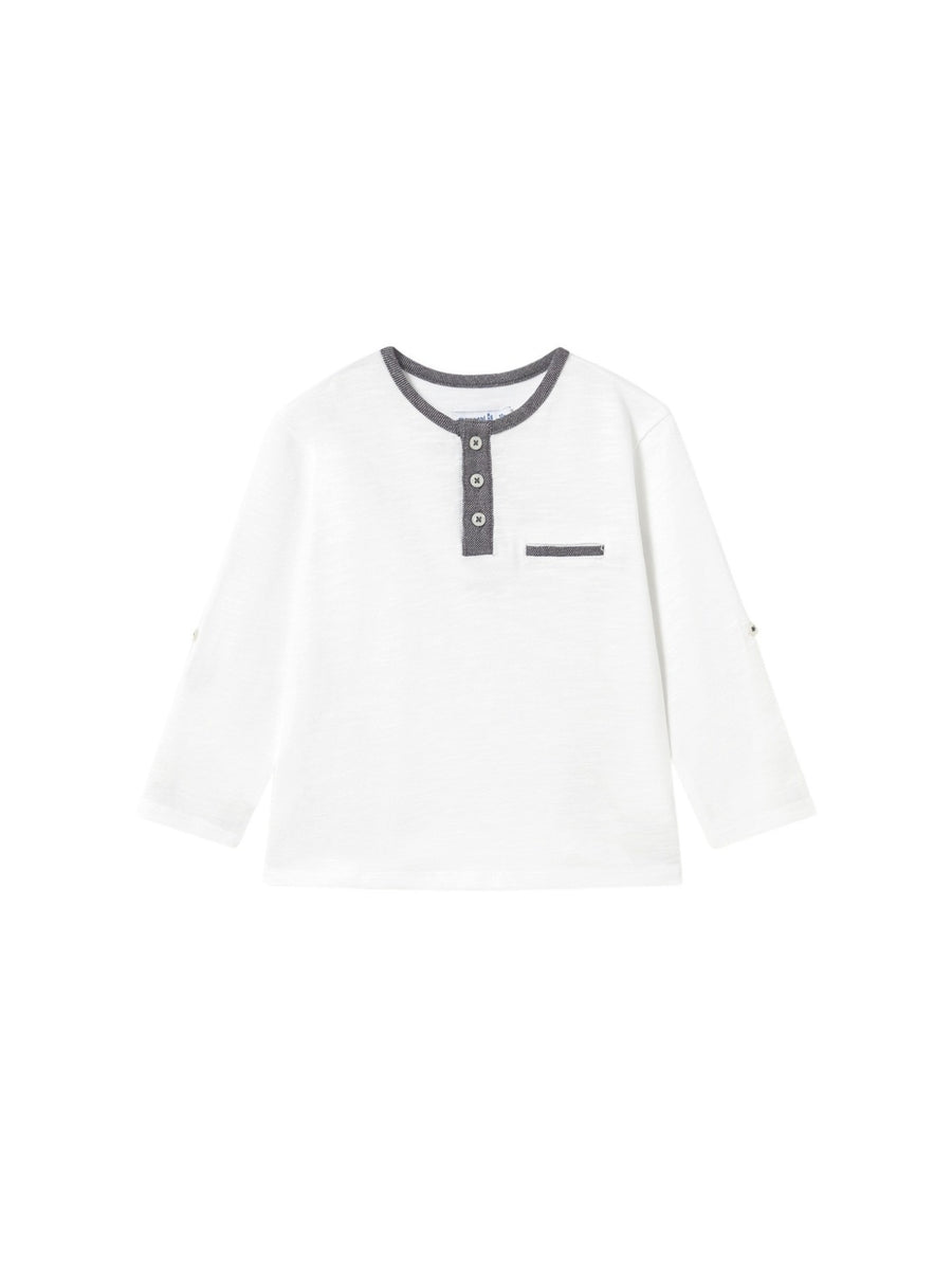 Camiseta m/comp. clássica Bco-regali (Branco)  para Bebé Menino - Mayoral
