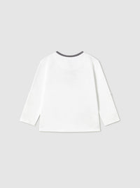 Camiseta m/comp. clássica Bco-regali (Branco)  para Bebé Menino - Mayoral