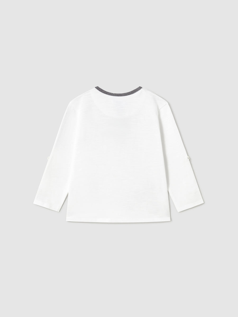 Camiseta m/comp. clássica Bco-regali (Branco)  para Bebé Menino - Mayoral