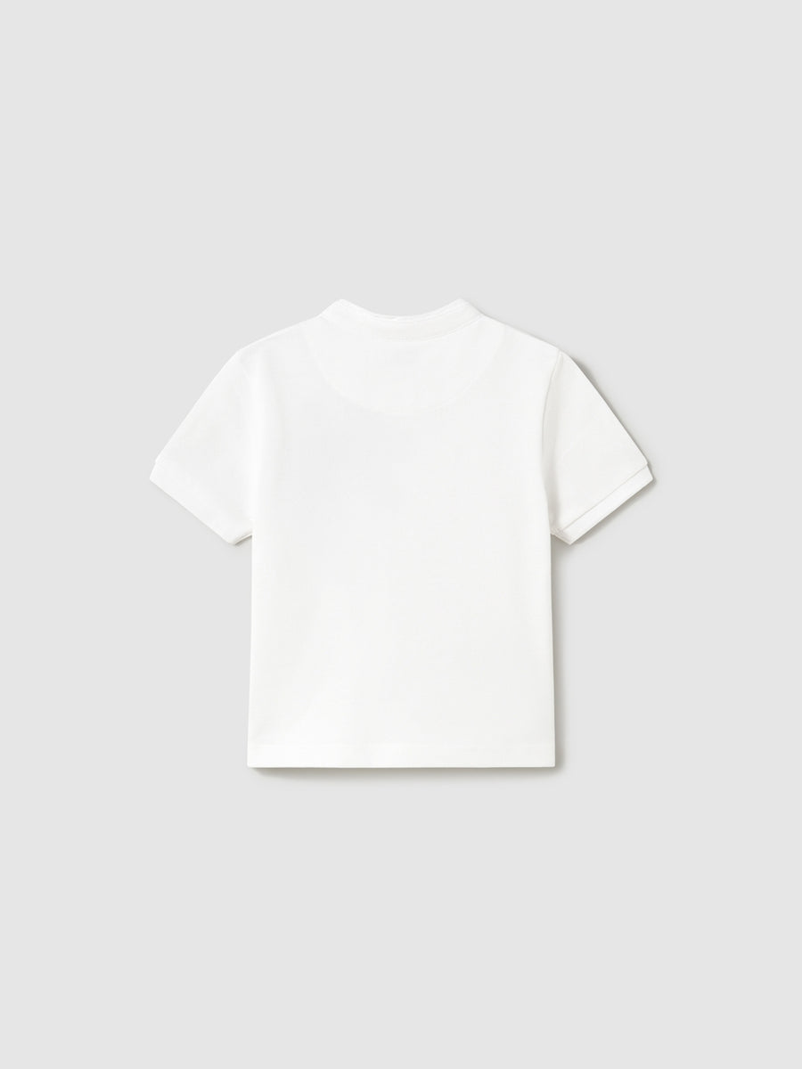 Polo m/curta gola mao Branco (Branco)  para Bebé Menino - Mayoral