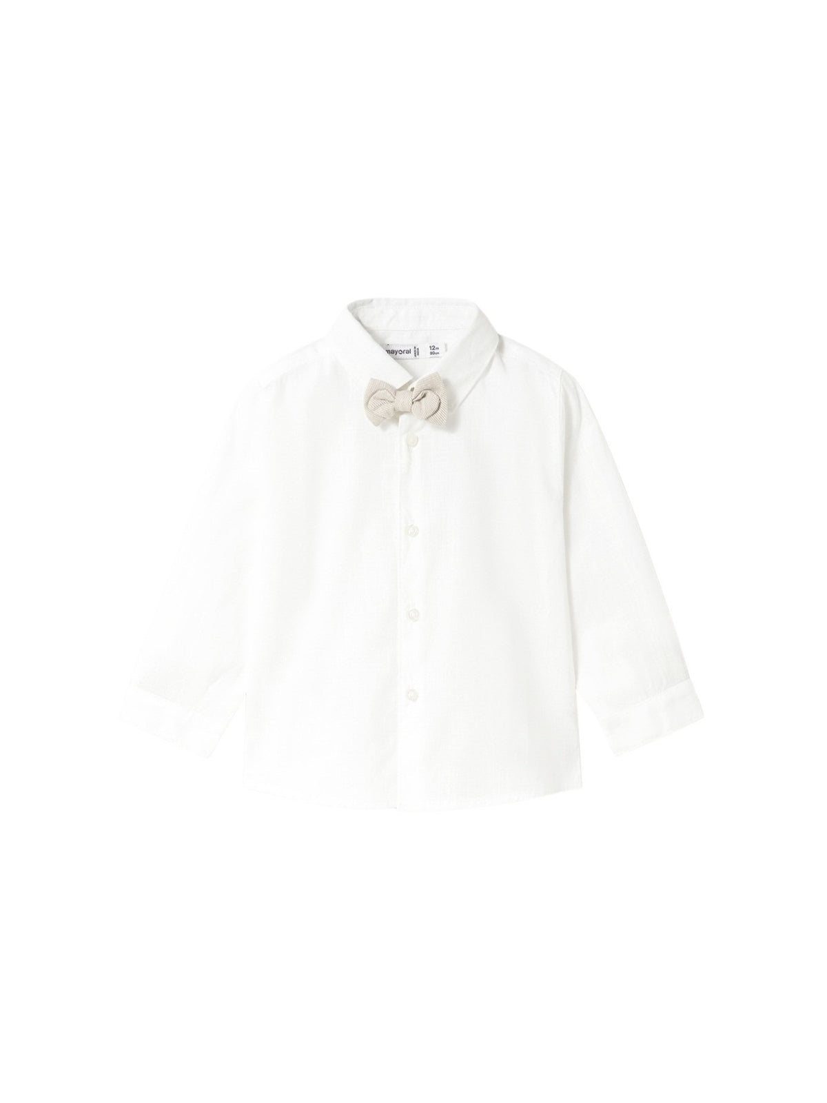 Camisa m/comp. clássica laço Branco (Branco)  para Bebé Menino - Mayoral