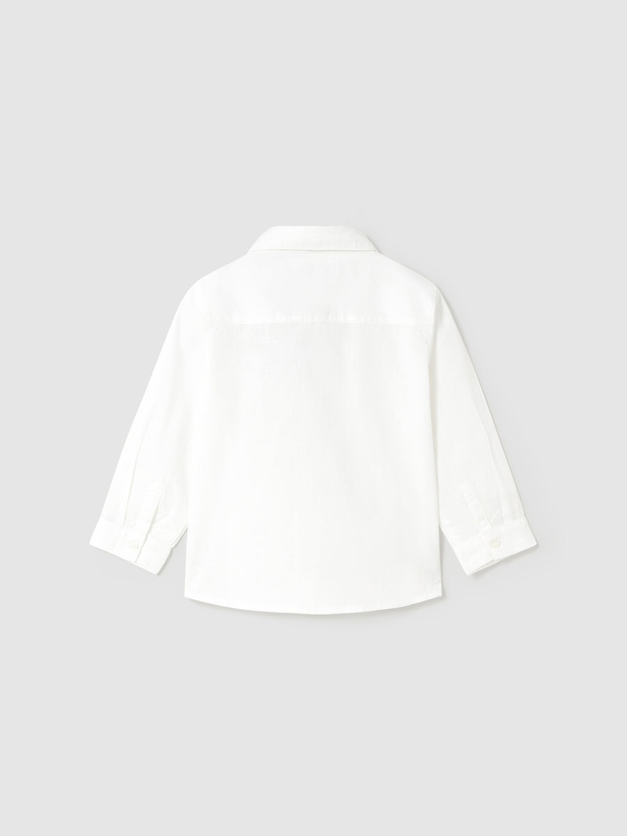 Camisa m/comp. clássica laço Branco (Branco)  para Bebé Menino - Mayoral