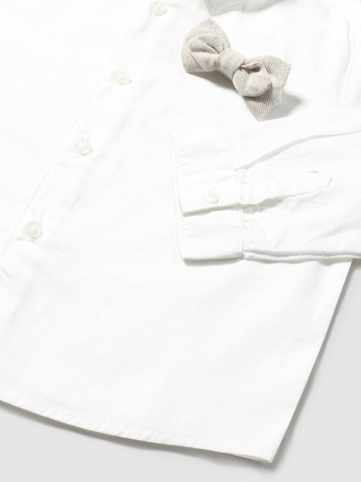 Camisa m/comp. clássica laço Branco (Branco)  para Bebé Menino - Mayoral