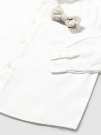 Camisa m/comp. clássica laço Branco (Branco)  para Bebé Menino - Mayoral
