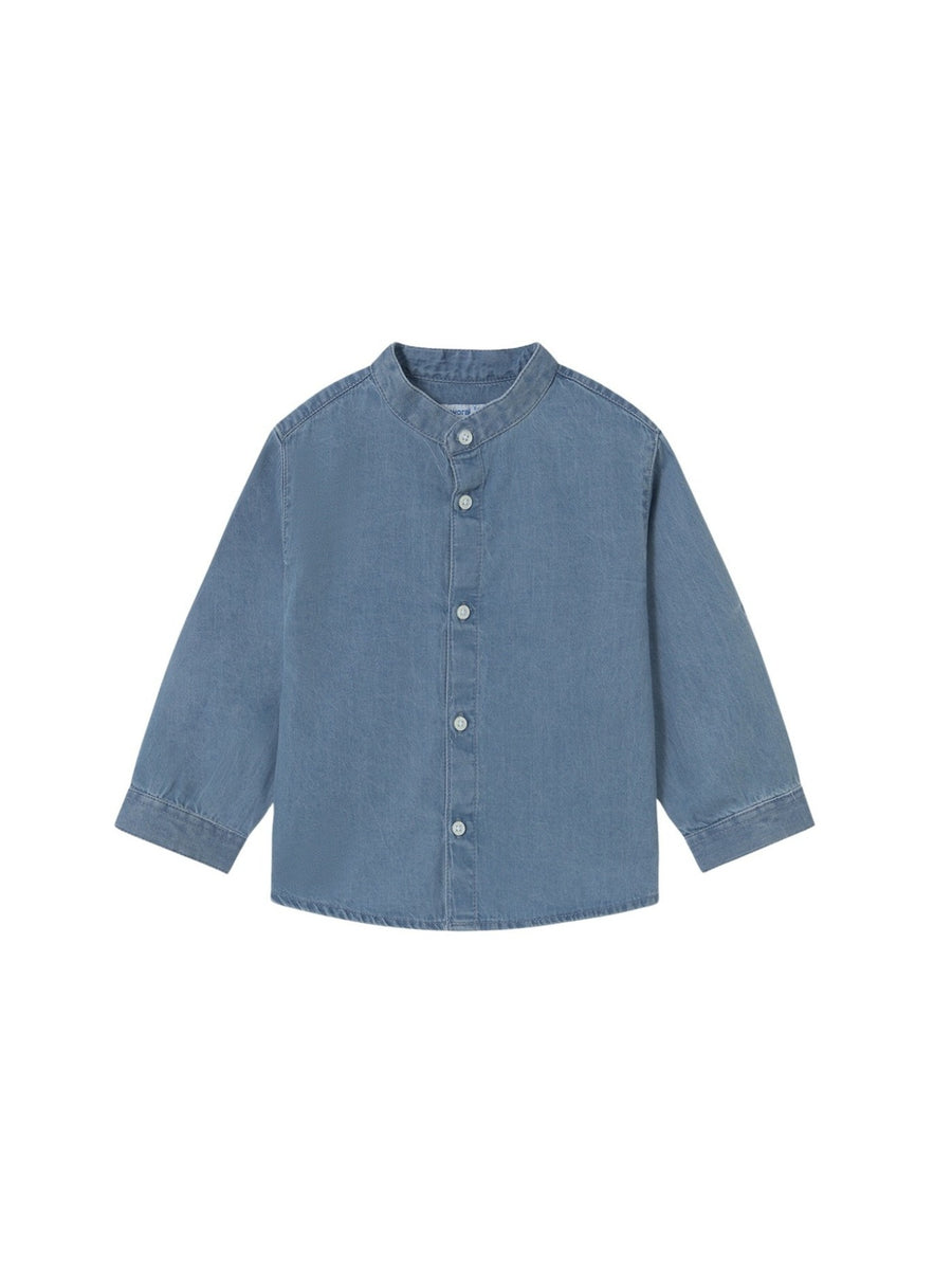 Camisa m/comp. denim Base (Ganga c/ Lavagem)  para Bebé Menino - Mayoral