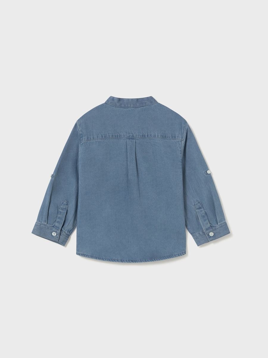 Camisa m/comp. denim Base (Ganga c/ Lavagem)  para Bebé Menino - Mayoral
