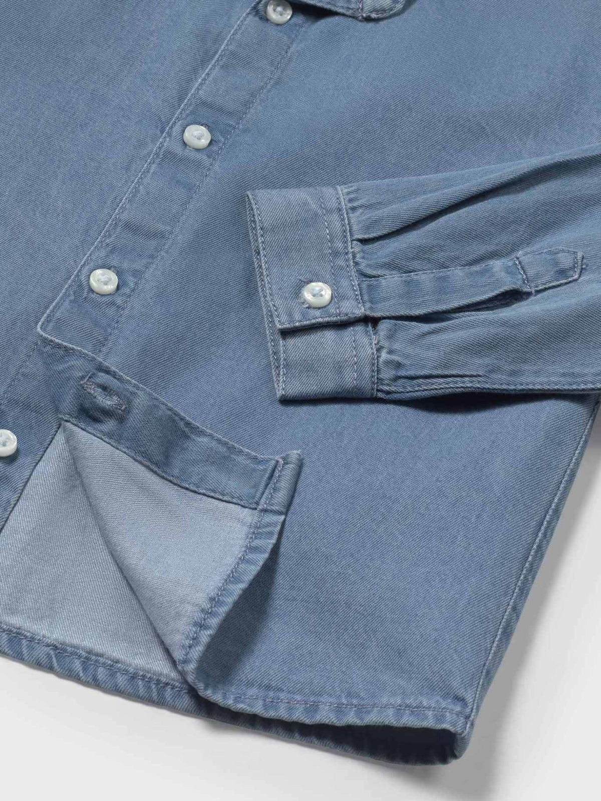 Camisa m/comp. denim Base (Ganga c/ Lavagem)  para Bebé Menino - Mayoral