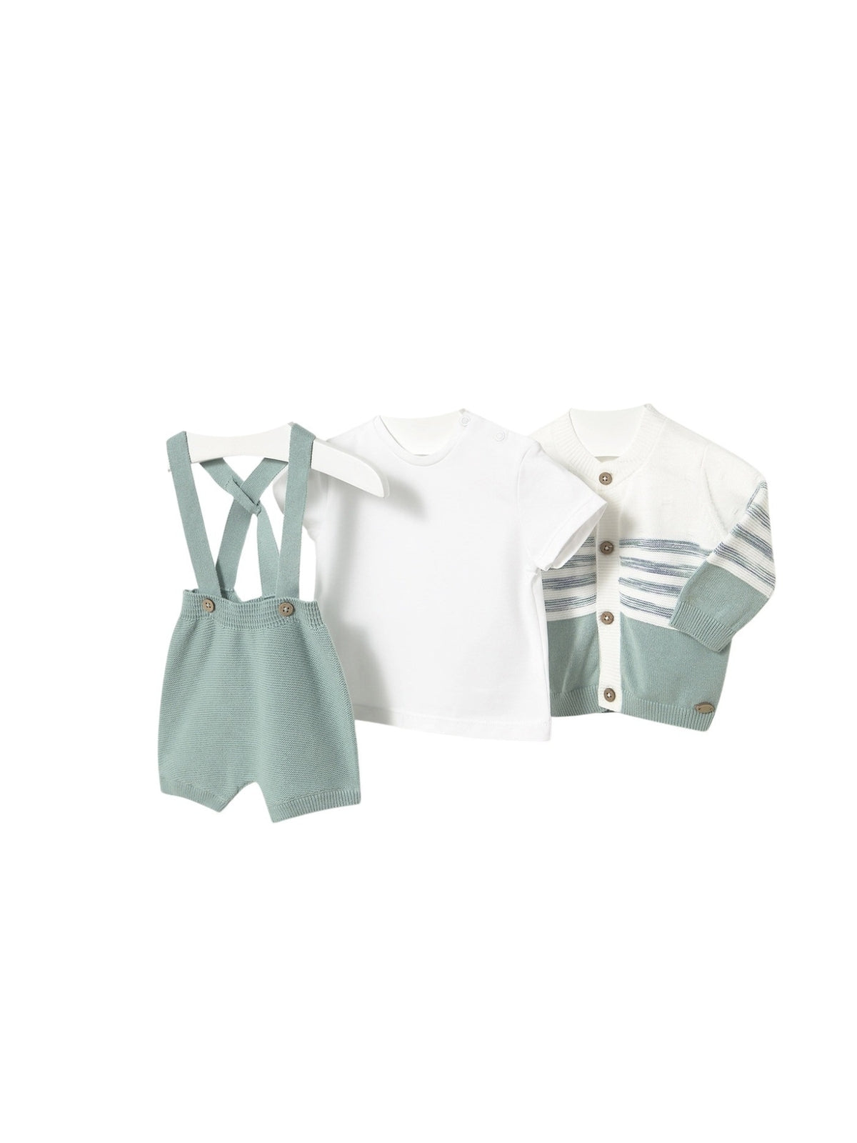 Conj. calção tricot Menta (Verde Água)  para Bebé Menino - Mayoral