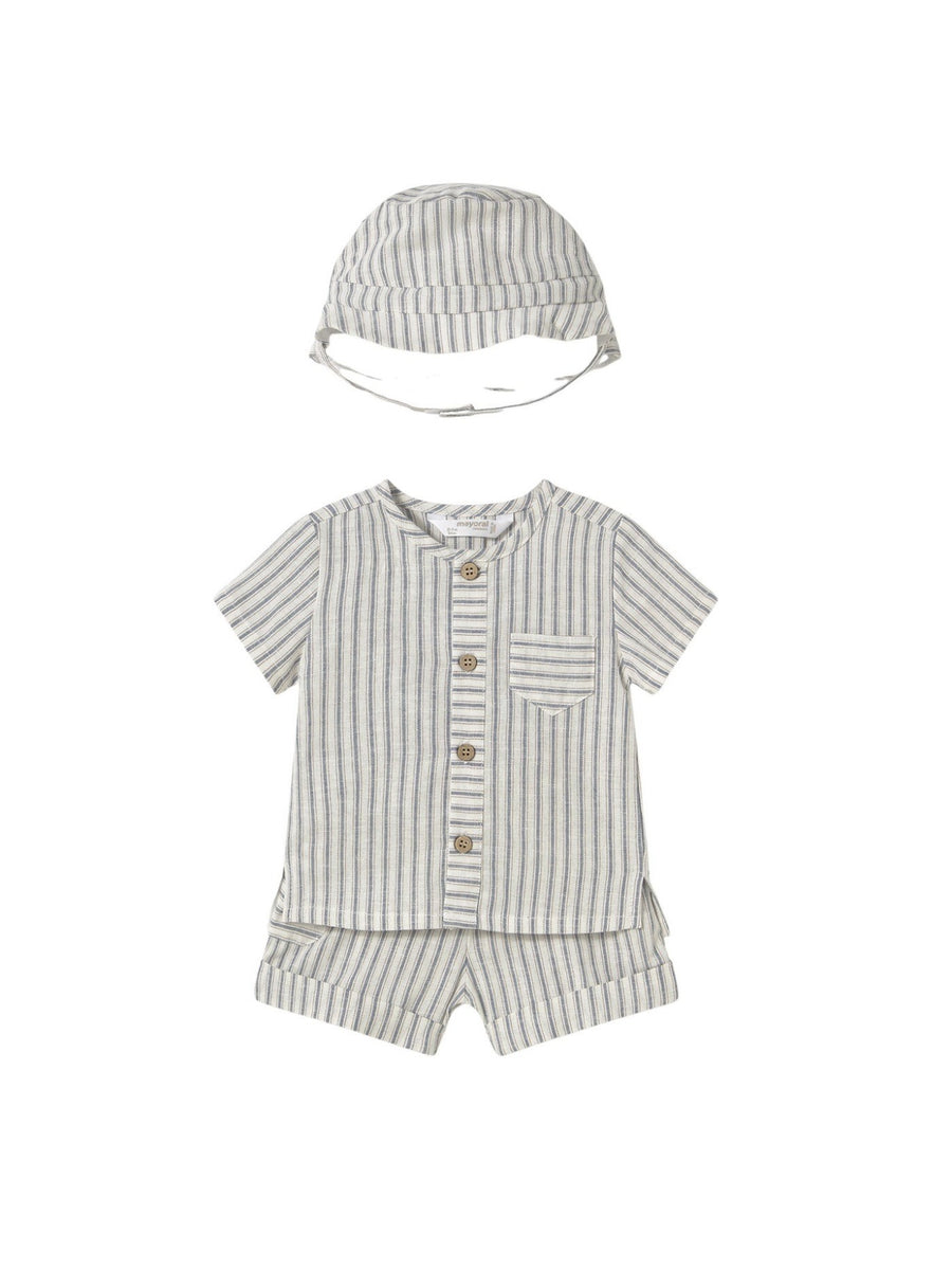 Conj. calção gorro Natural (Creme / Pérola)  para Bebé Menino - Mayoral