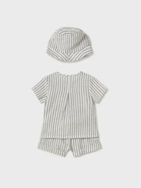 Conj. calção gorro Natural (Creme / Pérola)  para Bebé Menino - Mayoral