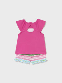 Conj. short estampado Fúcsia (Fúcsia)  para Bebé Menina - Mayoral