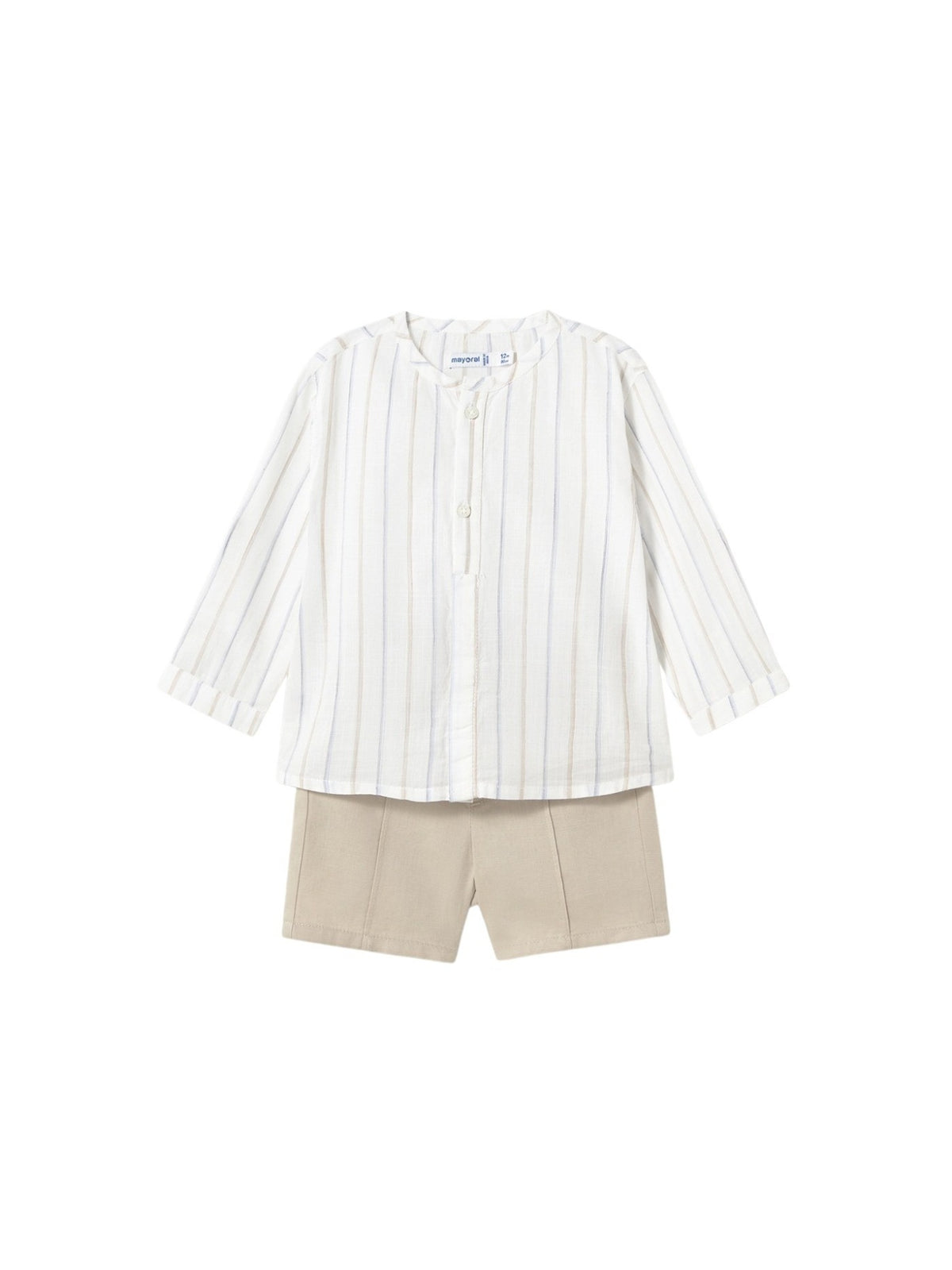Conj. bermuda y camisa m/l Lenço (Bege)  para Bebé Menino - Mayoral