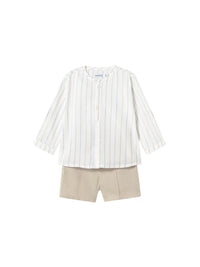 Conj. bermuda y camisa m/l Lenço (Bege)  para Bebé Menino - Mayoral