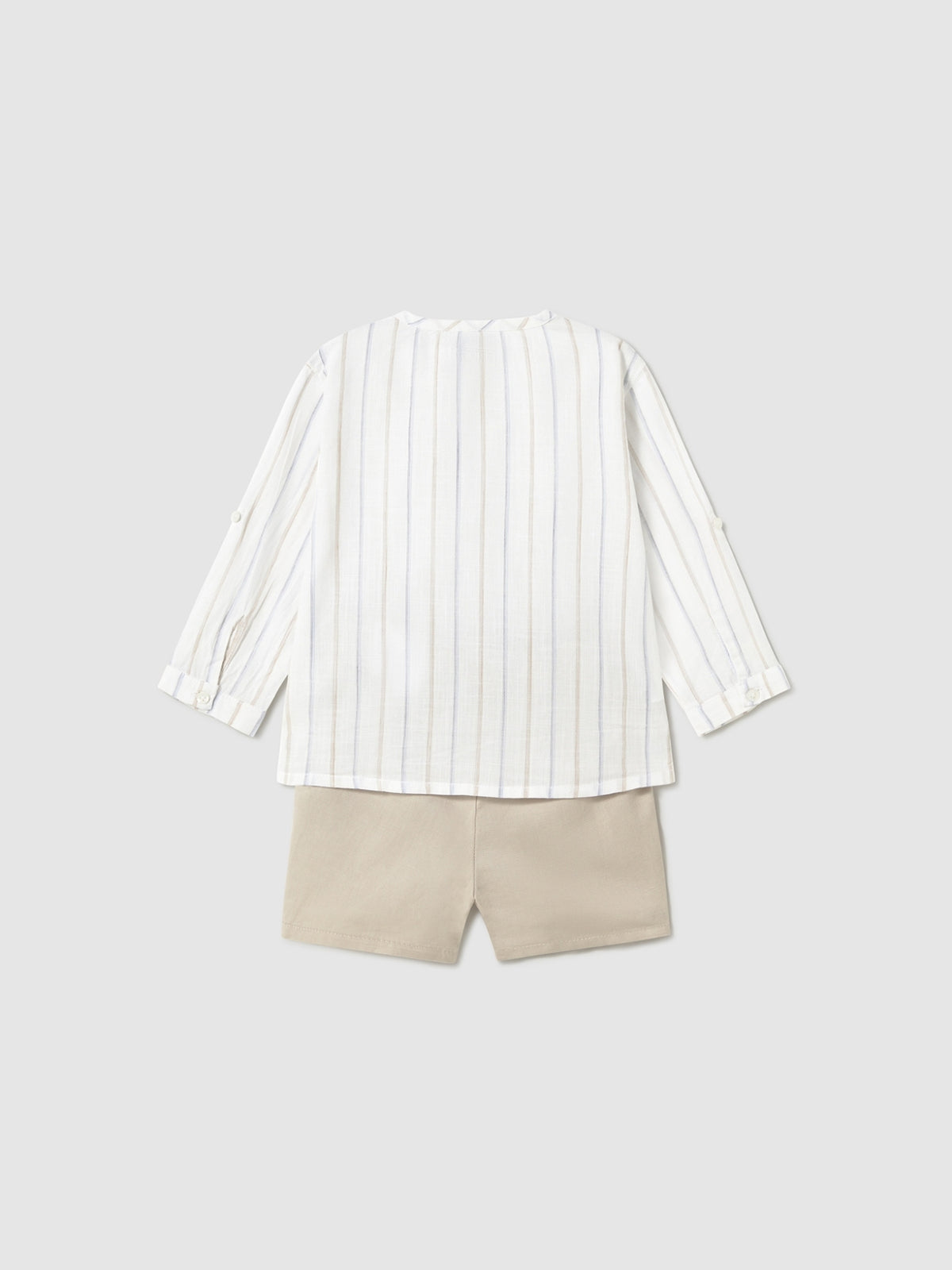Conj. bermuda y camisa m/l Lenço (Bege)  para Bebé Menino - Mayoral