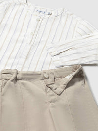 Conj. bermuda y camisa m/l Lenço (Bege)  para Bebé Menino - Mayoral