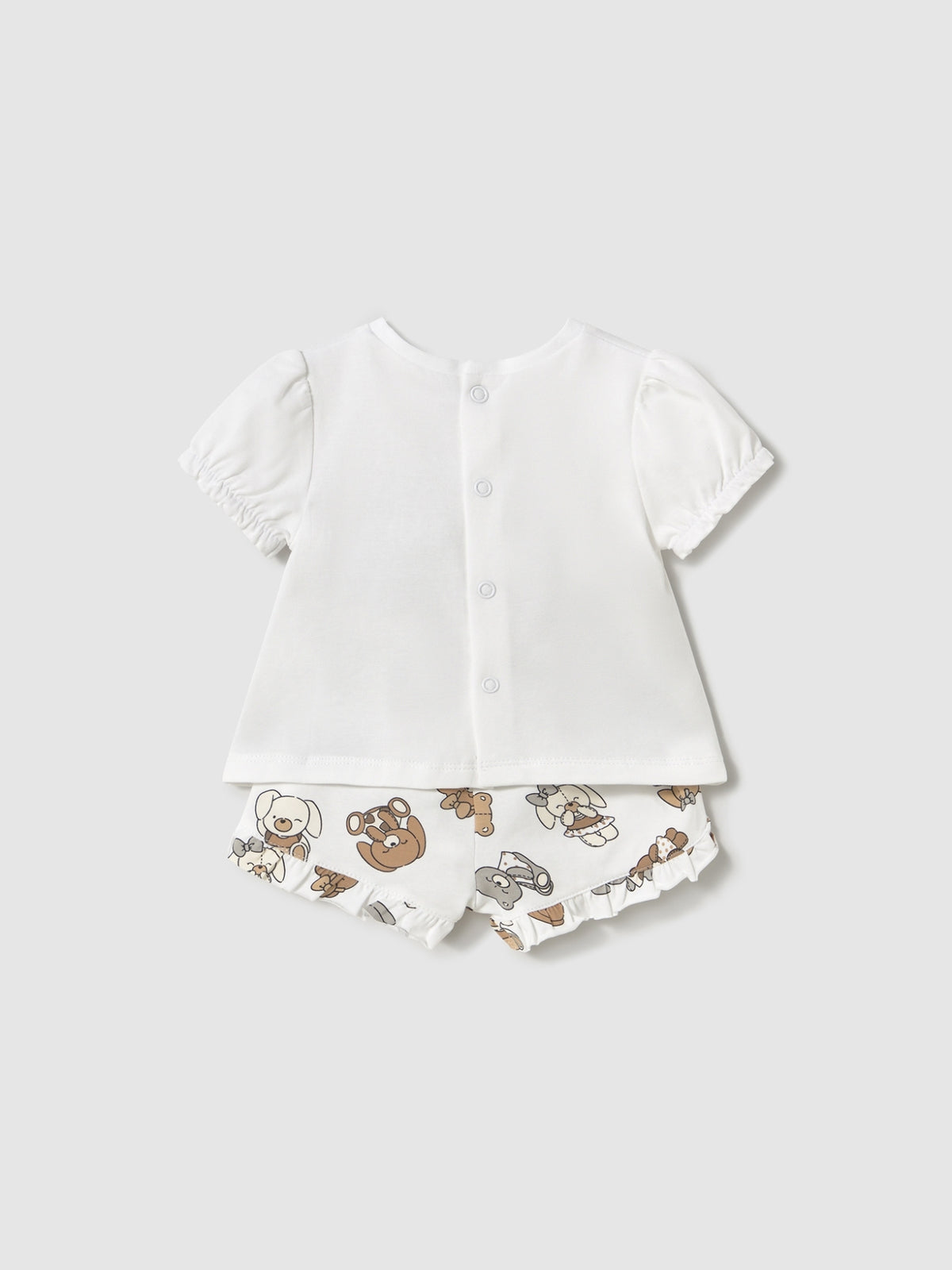 Conj. short Bolacha (Castanho Claro)  para Bebé Menina - Mayoral