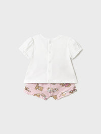 Conj. short Rosa baby (Rosa Bébé)  para Bebé Menina - Mayoral