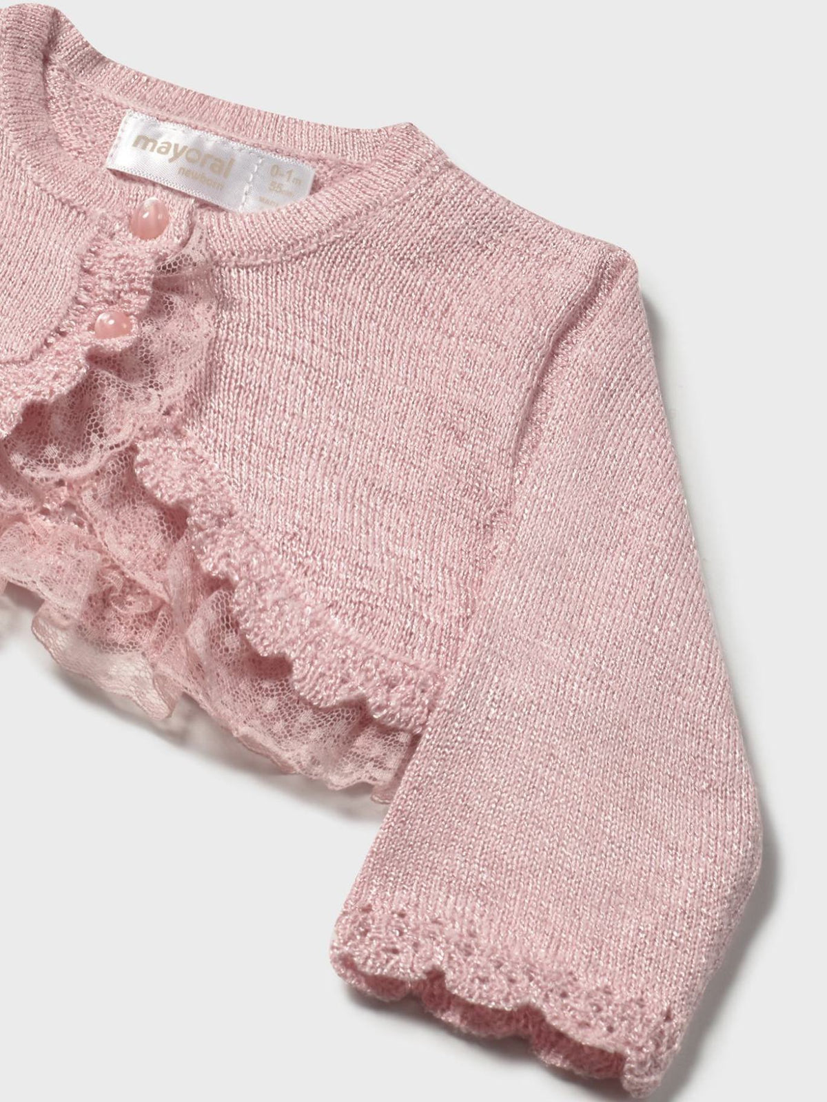 Casaco cerimónia Rosa baby (Rosa Bébé)  para Bebé Menina - Mayoral