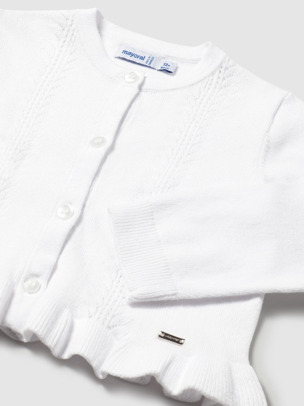 Casaco tricot comprido Branco (Branco)  para Bebé Menina - Mayoral
