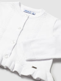Casaco tricot comprido Branco (Branco)  para Bebé Menina - Mayoral