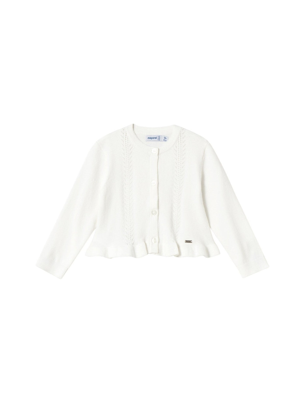Casaco tricot comprido Crú (Creme / Pérola)  para Bebé Menina - Mayoral