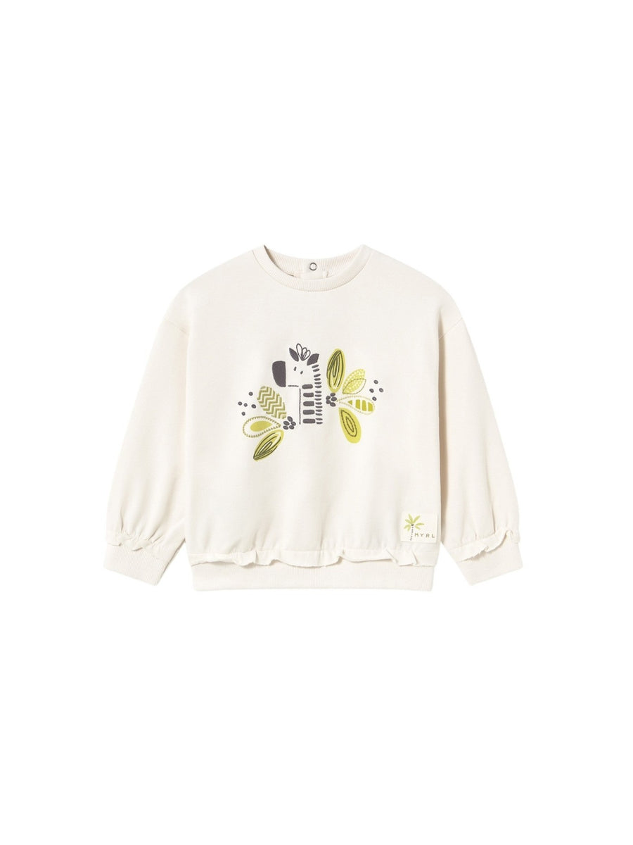 Sweat bordada Osso-pist (Bege)  para Bebé Menina - Mayoral