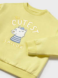 Sweat cachorro Sorvete (Amarelo Pálido)  para Bebé Menino - Mayoral