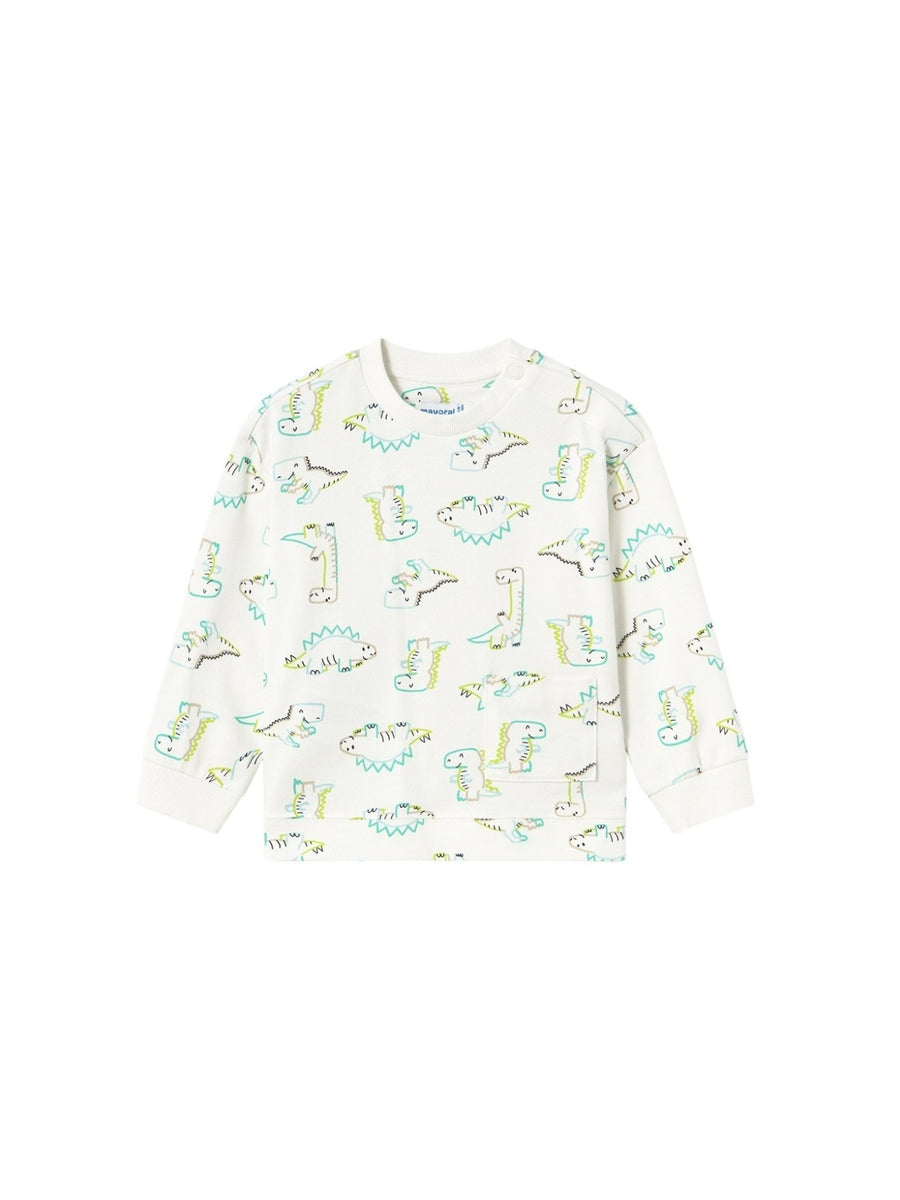 Sweat estampada Dinossauro (Verde Água)  para Bebé Menino - Mayoral