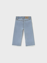 Calça ganga c/ remendos Claro (Ganga c/ Lavagem)  para Bebé Menina - Mayoral