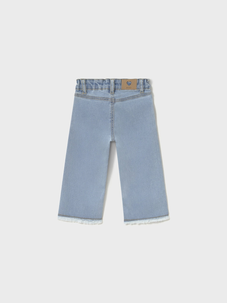 Calça ganga c/ remendos Claro (Ganga c/ Lavagem)  para Bebé Menina - Mayoral