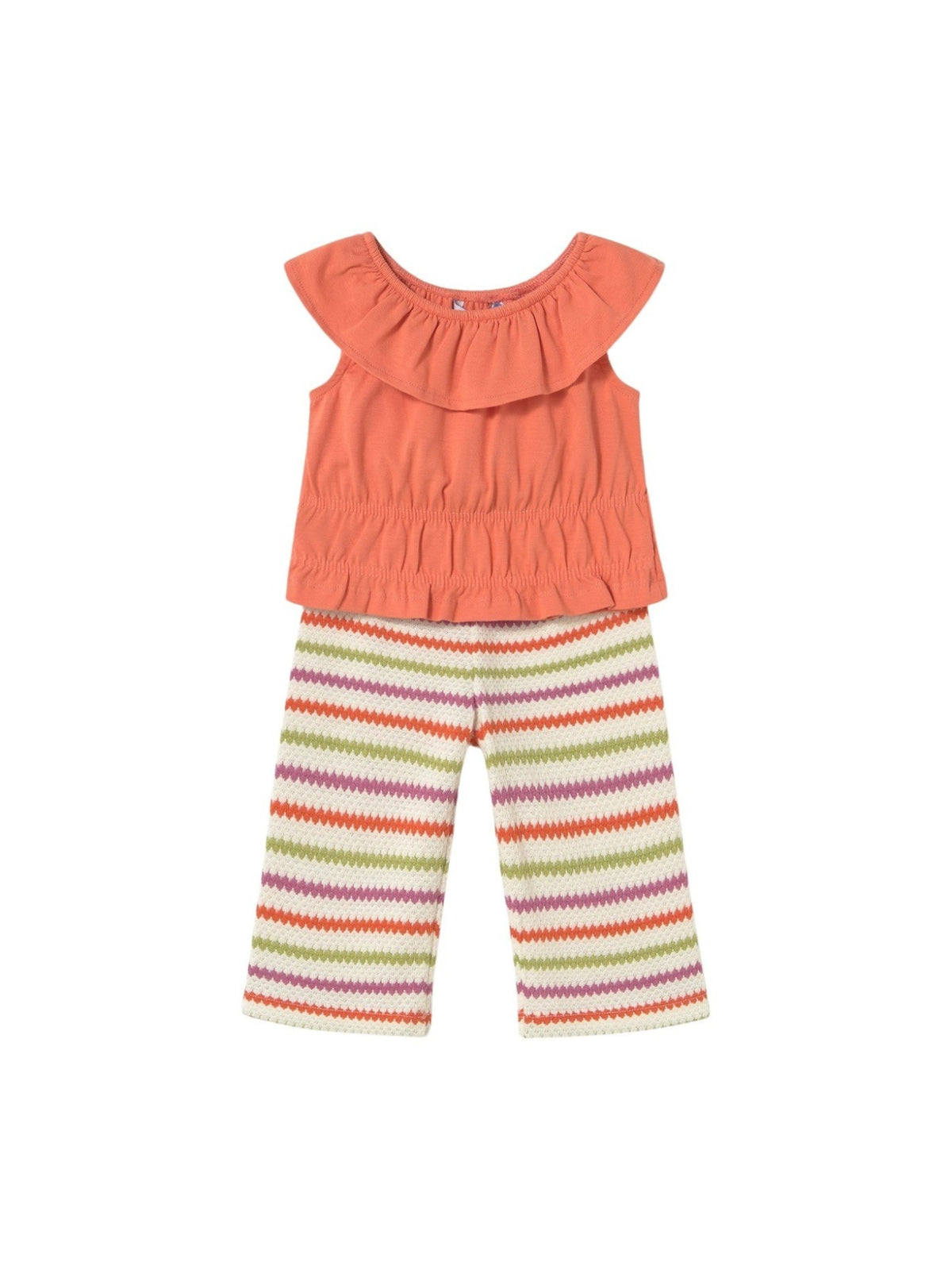 Conj. calça crochet Cenoura (Laranja Outono)  para Bebé Menina - Mayoral