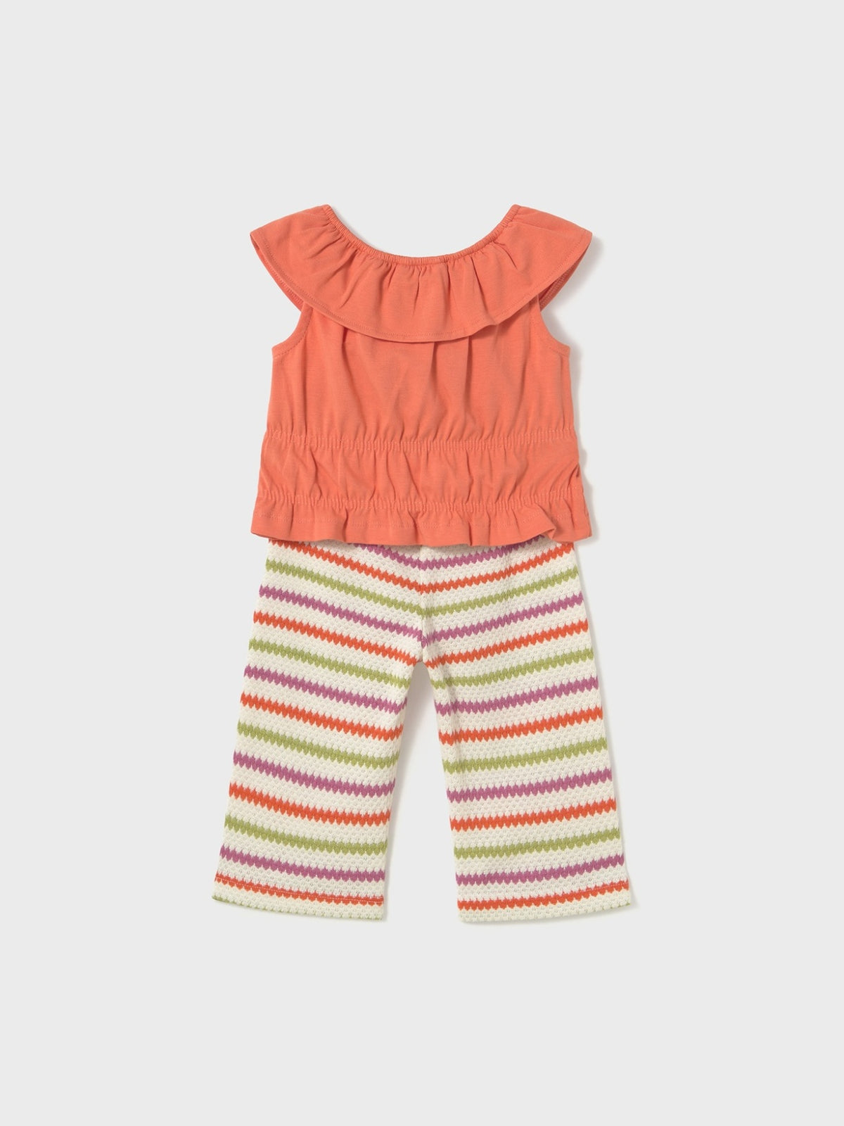 Conj. calça crochet Cenoura (Laranja Outono)  para Bebé Menina - Mayoral