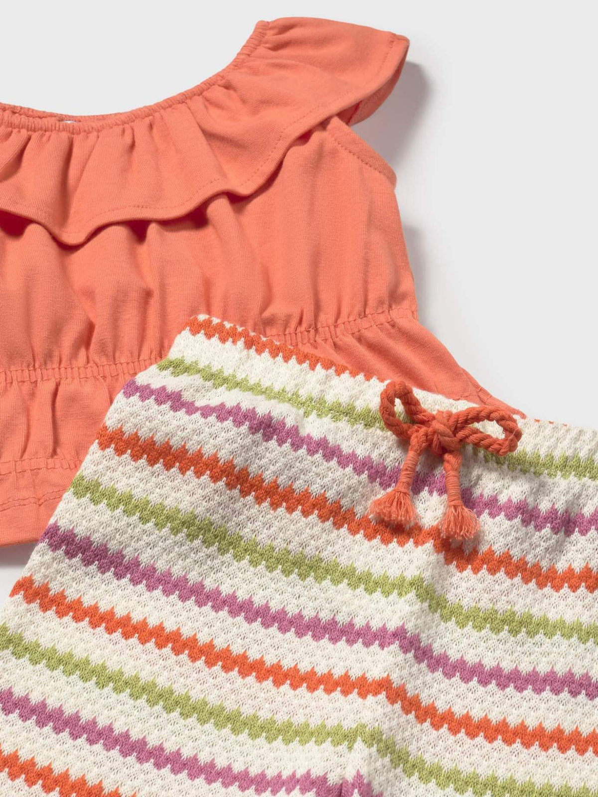 Conj. calça crochet Cenoura (Laranja Outono)  para Bebé Menina - Mayoral