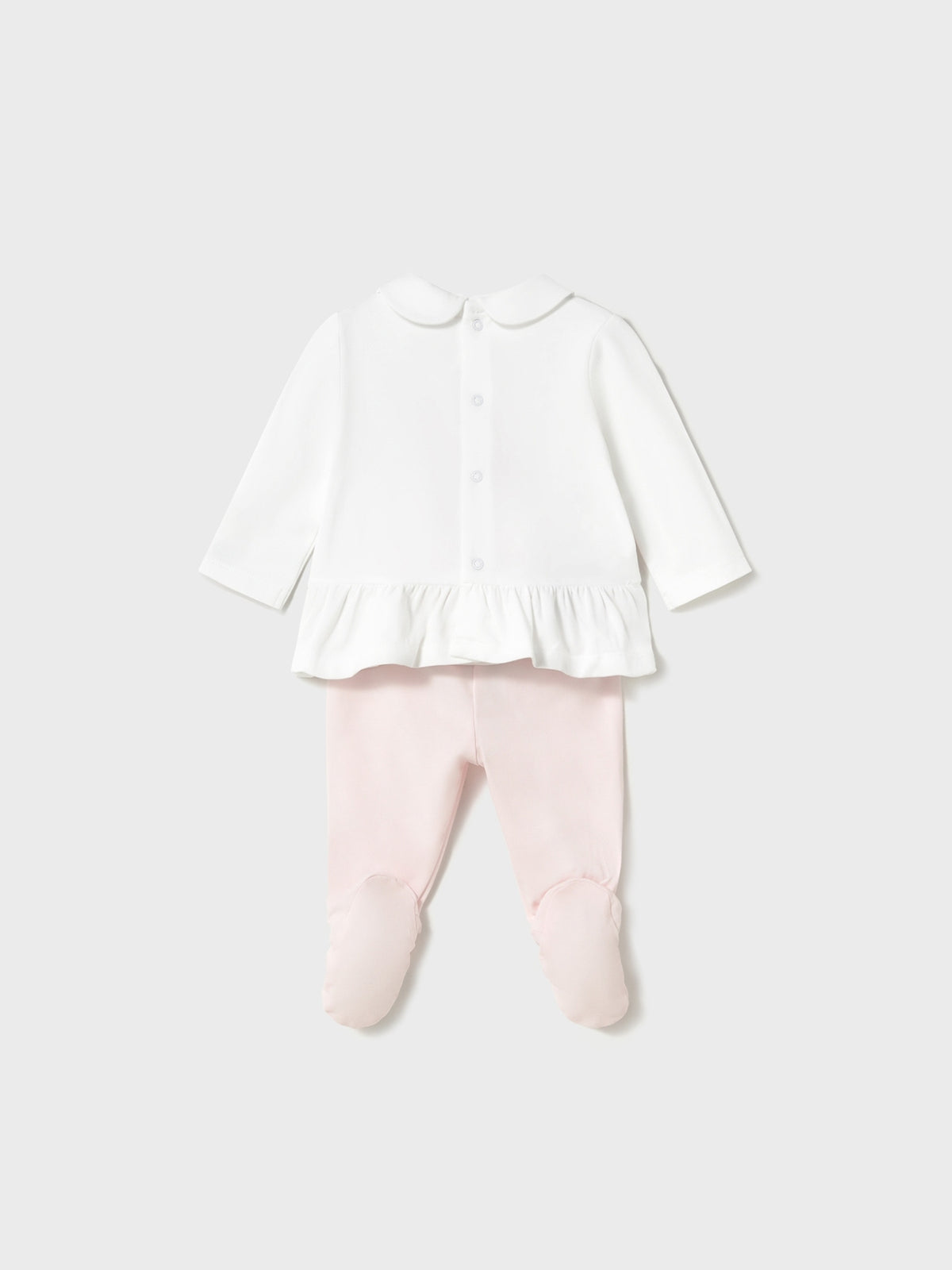 Conj.polaina Flor (Rosa Bébé)  para Bebé Menina - Mayoral