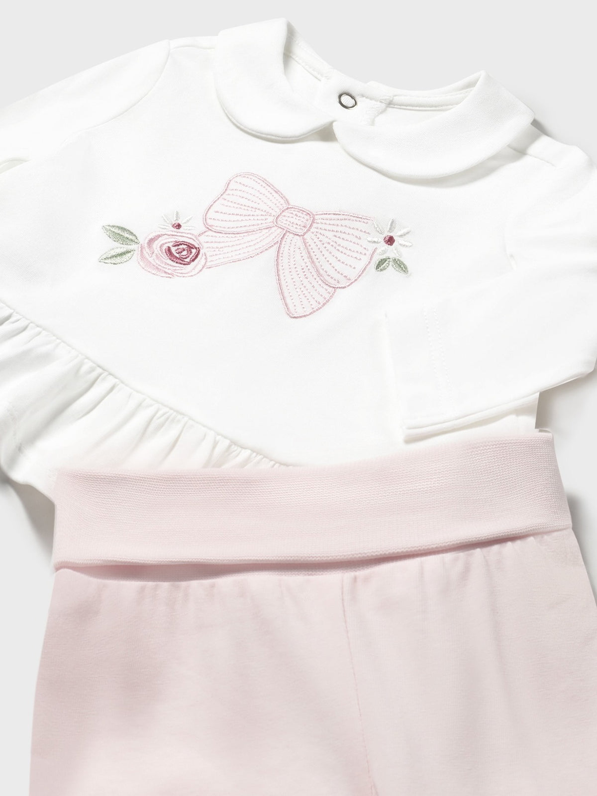 Conj.polaina Flor (Rosa Bébé)  para Bebé Menina - Mayoral