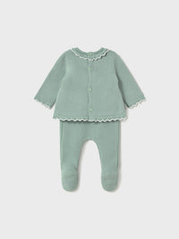 Conj.polaina tricot Menta (Verde Água)  para Bebé Menina - Mayoral